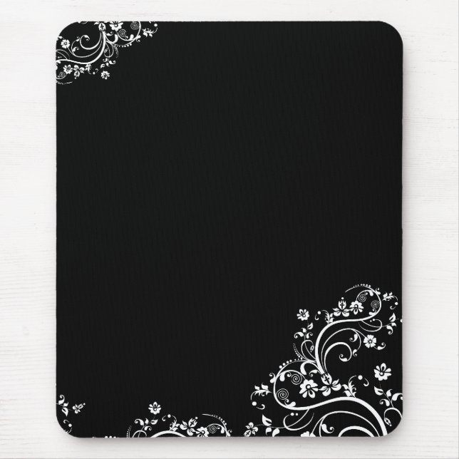 Blk virvlar runt Mousepad Musmatta (Framsidan)