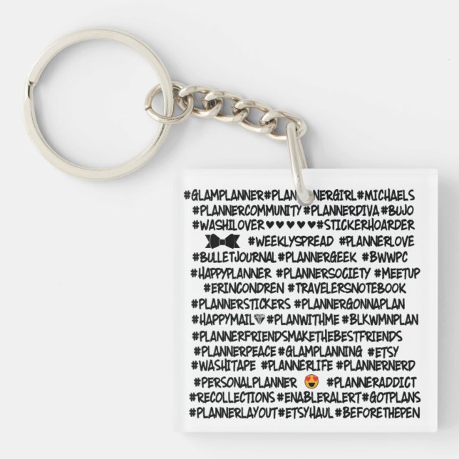 #BLKWMNPLANHashtag Planner Keychain (Framsidan)