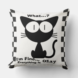 Bllack Cat och Älskare Dekorativ kudde