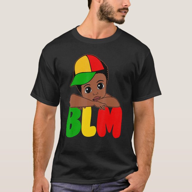 BLM Black King Black History Melanin African Black T Shirt (Framsida)