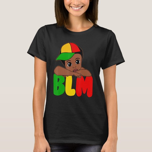 BLM Black King Black History Melanin African Black T Shirt (Framsida)