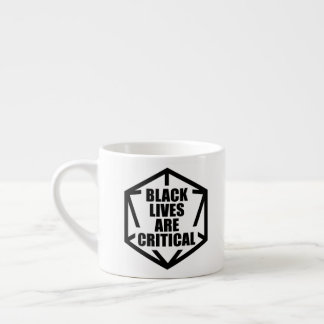 BLM Black Lives är kritiska [B&W] Espressomugg