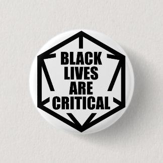 BLM Black Lives är kritiska [B&W] Knapp