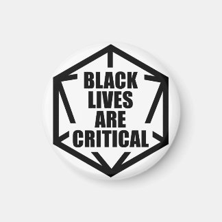 BLM Black Lives är kritiska [B&W] Magnet