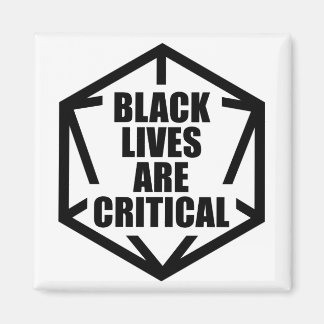 BLM Black Lives är kritiska [B&W] Magnet