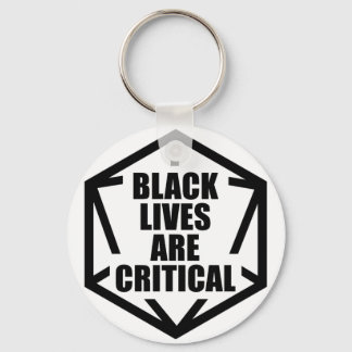 BLM Black Lives är kritiska [B&W] Nyckelring