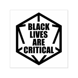 BLM Black Lives är kritiska [B&W] Självfärgande Stämpel