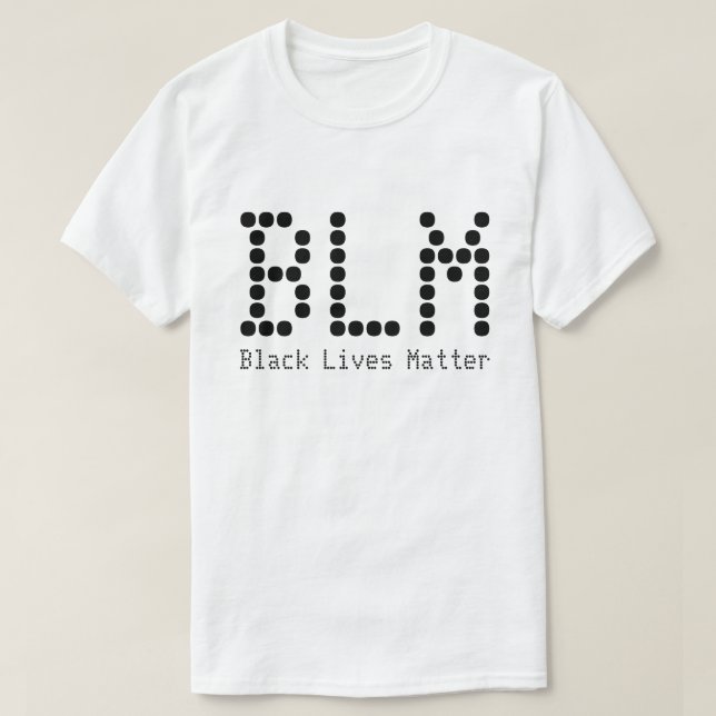 BLM Black Lives Matter Namn och Text Anpassade T Shirt (Design framsida)