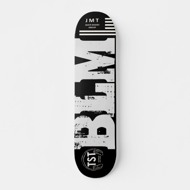 BLM BLACK LIVES MATTER Skateboard, 7 ¾ tum Deck Mini Skateboard Bräda 18,5 Cm (Framsida)