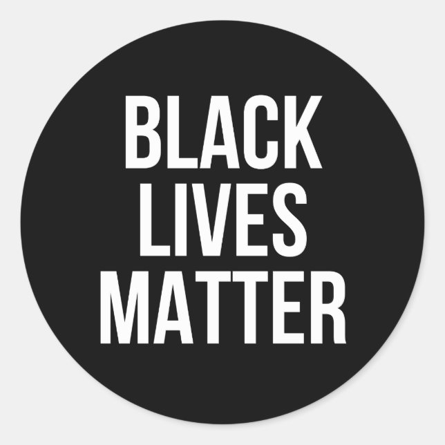 BLM Black Lives Matter Stickers Runt Klistermärke (Framsida)