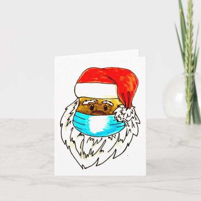 BLM Black Santa helgdag Card Helgkort (Framsida)