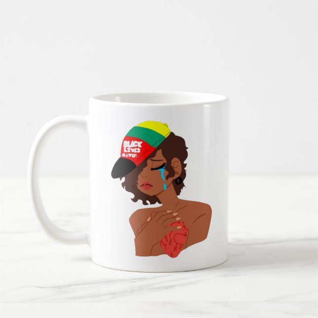 BLM Black Womans Tårar Mugg (Vänster)