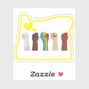 BLM + jämlikhet - Oregon-märkning klar Klistermärken