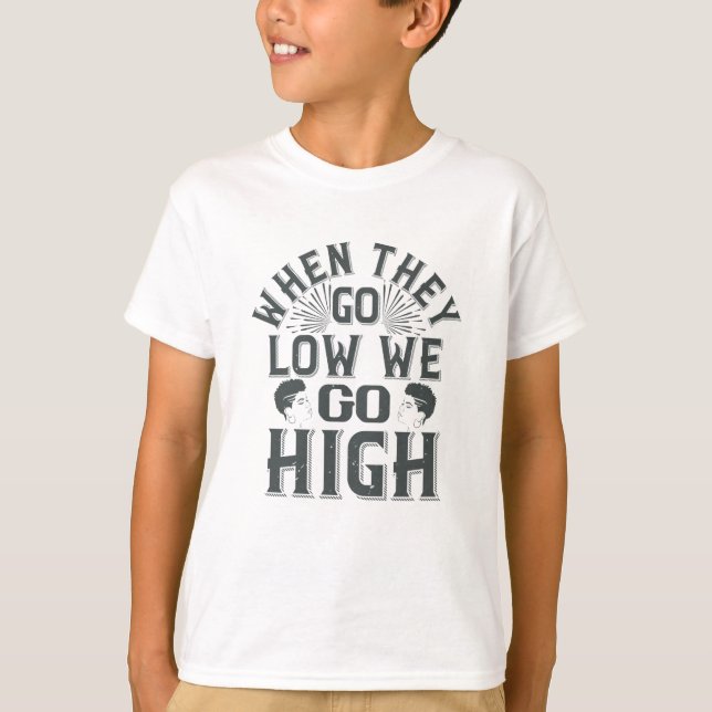 BLM - när de sjunker går vi högt T Shirt (Framsida)