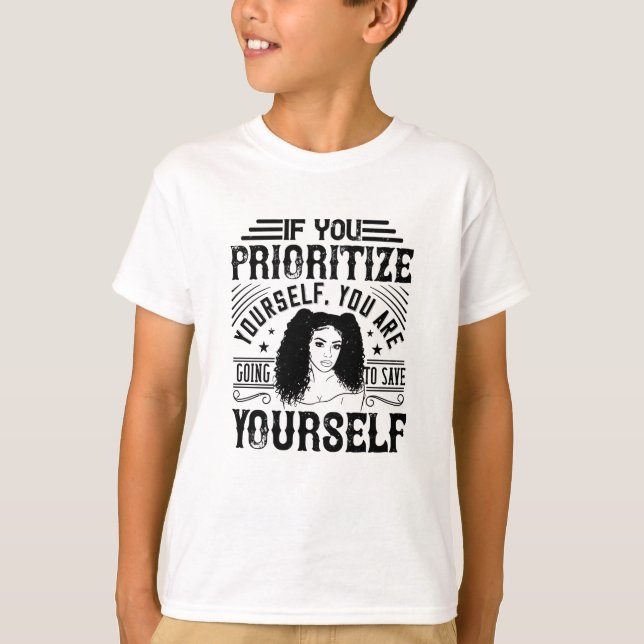 BLM - Prioritera din spara själv T Shirt (Framsida)