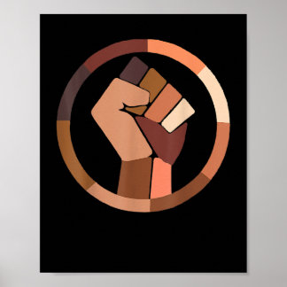 BLM-profiler för Fist African Black Lives Matter H Poster