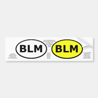 BLMS bilda oval eller windowstickers Bildekal