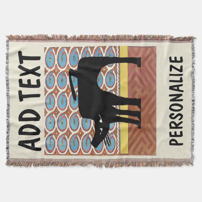 Bloack Cat, lägg till text, Filt (Framsidan)