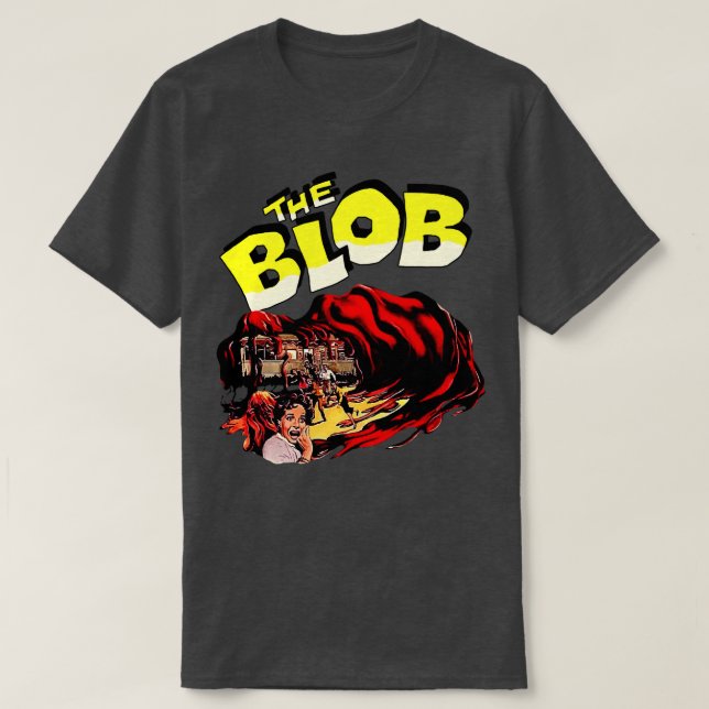 BLOB Retro Cult Classic Horror Fläkt Art T Shirt (Design framsida)
