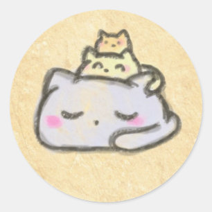 blobcat-grupp runt klistermärke