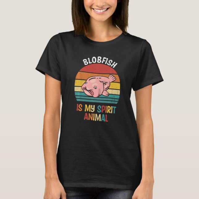 Blobfish är min andliga djurbuskar t shirt (Framsida)