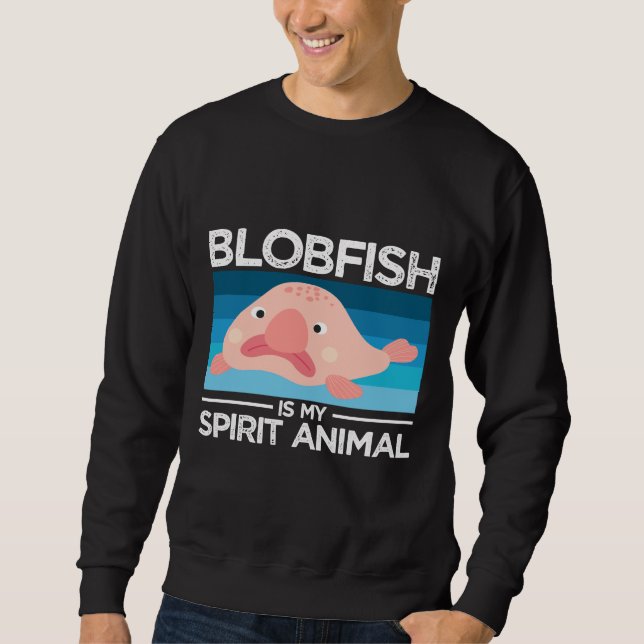 Blobfish är min själ. lång ärmad tröja (Framsida)