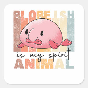 Blobfish är mitt andraldjur - Lungfisk Fyrkantigt Klistermärke