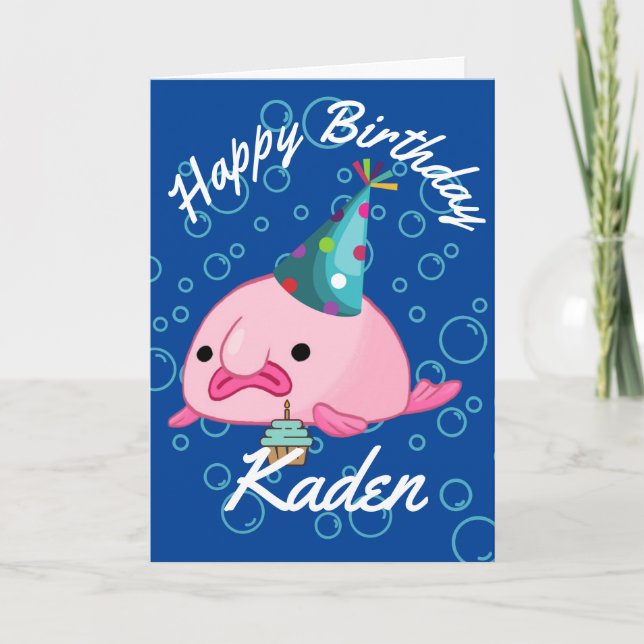 Blobfish Card personlig Kort (Framsida)