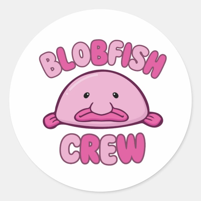 Blobfish Crew Runt Klistermärke (Framsida)
