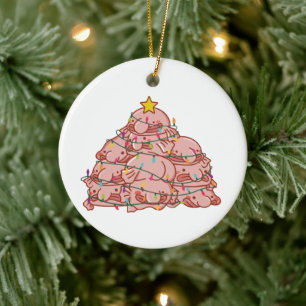 Blobfish Julgran Funny Animal julcer Julgransprydnad Keramik