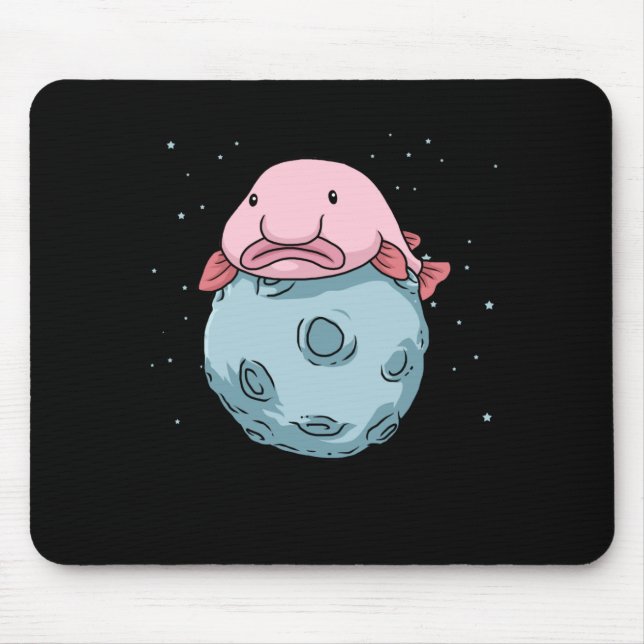 Blobfish Måne Astronaut Gift Kids Blobfish Musmatta (Framsidan)