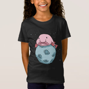 Blobfish Måne Astronaut Gift Kids Blobfish T Shirt