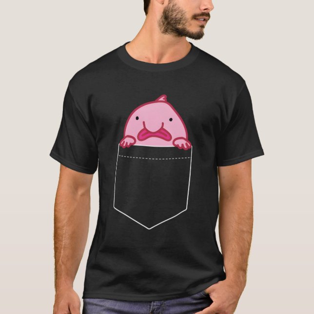 Blobfish Pocket Animal T Shirt (Framsida)