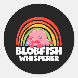 Blobfish Whisperer Blobby Cute Sea Djur älskare Runt Klistermärke