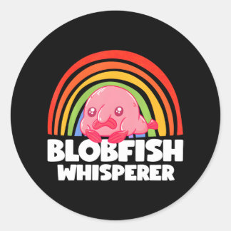 Blobfish Whisperer Blobby Cute Sea Djur älskare Runt Klistermärke