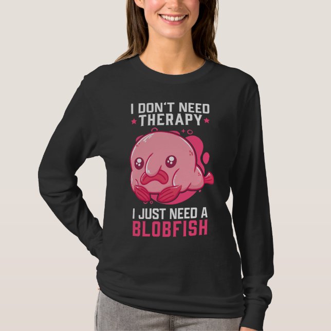 Blobfisk Inget Terapi Meme Ful Blobfisk T Shirt (Framsida)