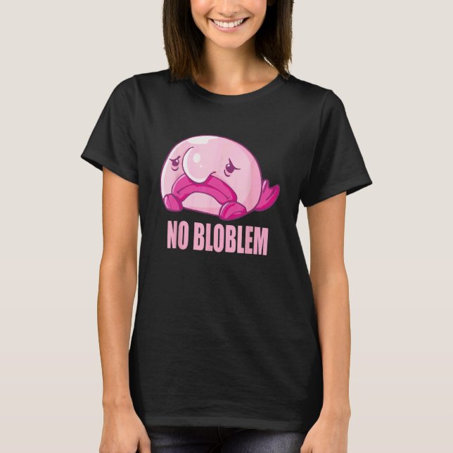 Blobfisk kostym - ful blob fisk ansikte - Rolig Bl T Shirt (Framsida)