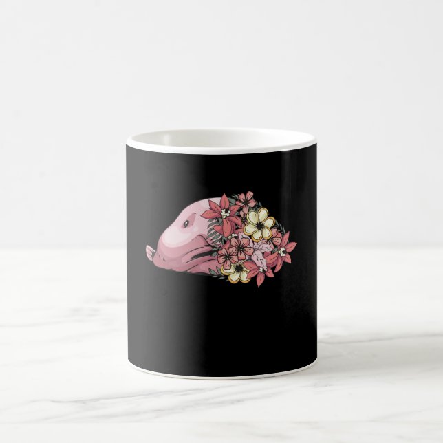 Blobfisk med blommor kaffemugg (Center)