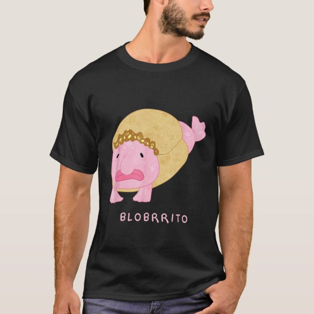 Blobritto Blobfish Burrito Puns - Rolig Fisk T Shirt (Framsida)