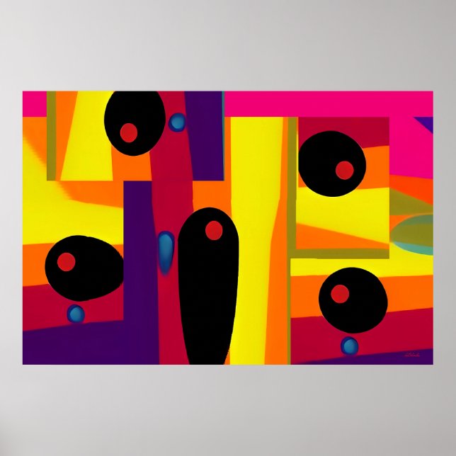 Blobula Ken Gage Abstrakt Surrealism Poster (Framsidan)