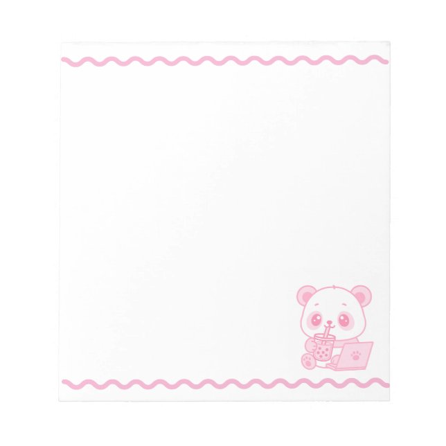 Bloc de Notas Cute Panda Anteckningsblock (Framsida)