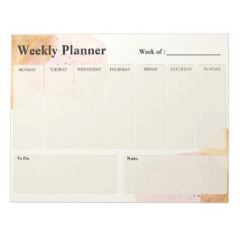 Bloc-Note AQuarelle Paillette Weekly Planner Anteckningsblock