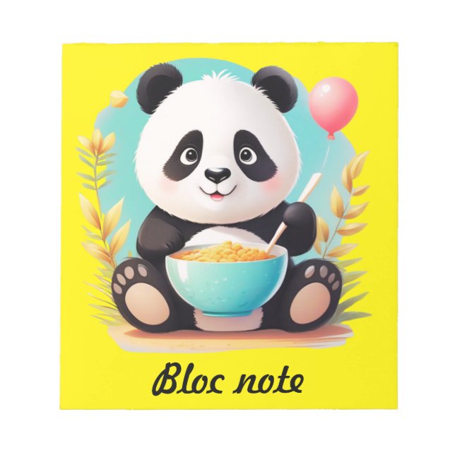 bloc note panda anteckningsblock (Framsida)