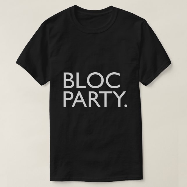 BLOC PARTY-logotyp, vit62.png T Shirt (Design framsida)