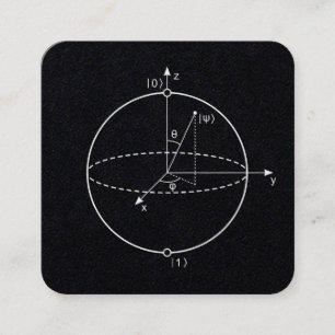 Bloch-sfär   Kvantbit (Qubit) Fysik / Matematik Fyrkantigt Visitkort