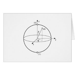 Bloch Sphere Kvantbit (Qubit) fysik/matematik Hälsningskort