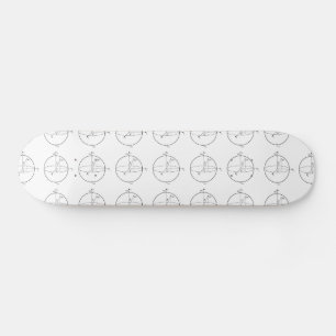 Bloch Sphere Kvantbit (Qubit) fysik/matematik Old School Skateboard Bräda 21,6 Cm