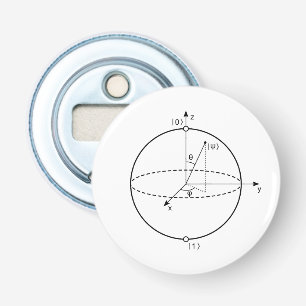 Bloch Sphere Quantum bet (Qubit) fysik/Math Flasköppnare