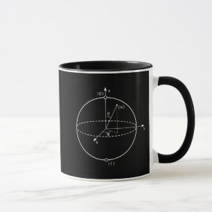 Bloch Sphere   Quantum bet (Qubit) fysik/Math Mugg