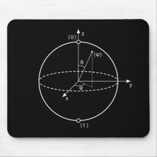 Bloch Sphere Quantum bet (Qubit) fysik/Math Musmatta